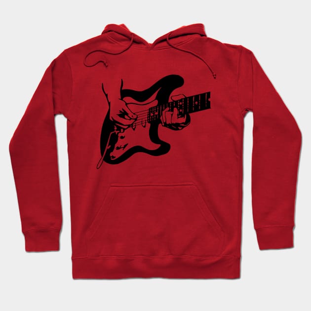 Guitar Player T-Shirt Hoodie by oldrockerdudes